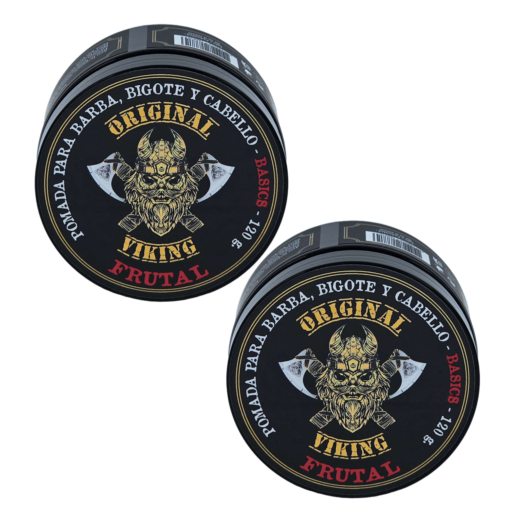 ORIGINAL VIKING Pomada Frutos Rojos 2 Pack – Pomada para Cabello Hombre Fijación Media con Aroma a Frutos Rojos | Modelado Preciso y Duradero | Para Cabello y Barba | Vegano, Sin Parabenos, Base Agua | 2 x 120g (240g)