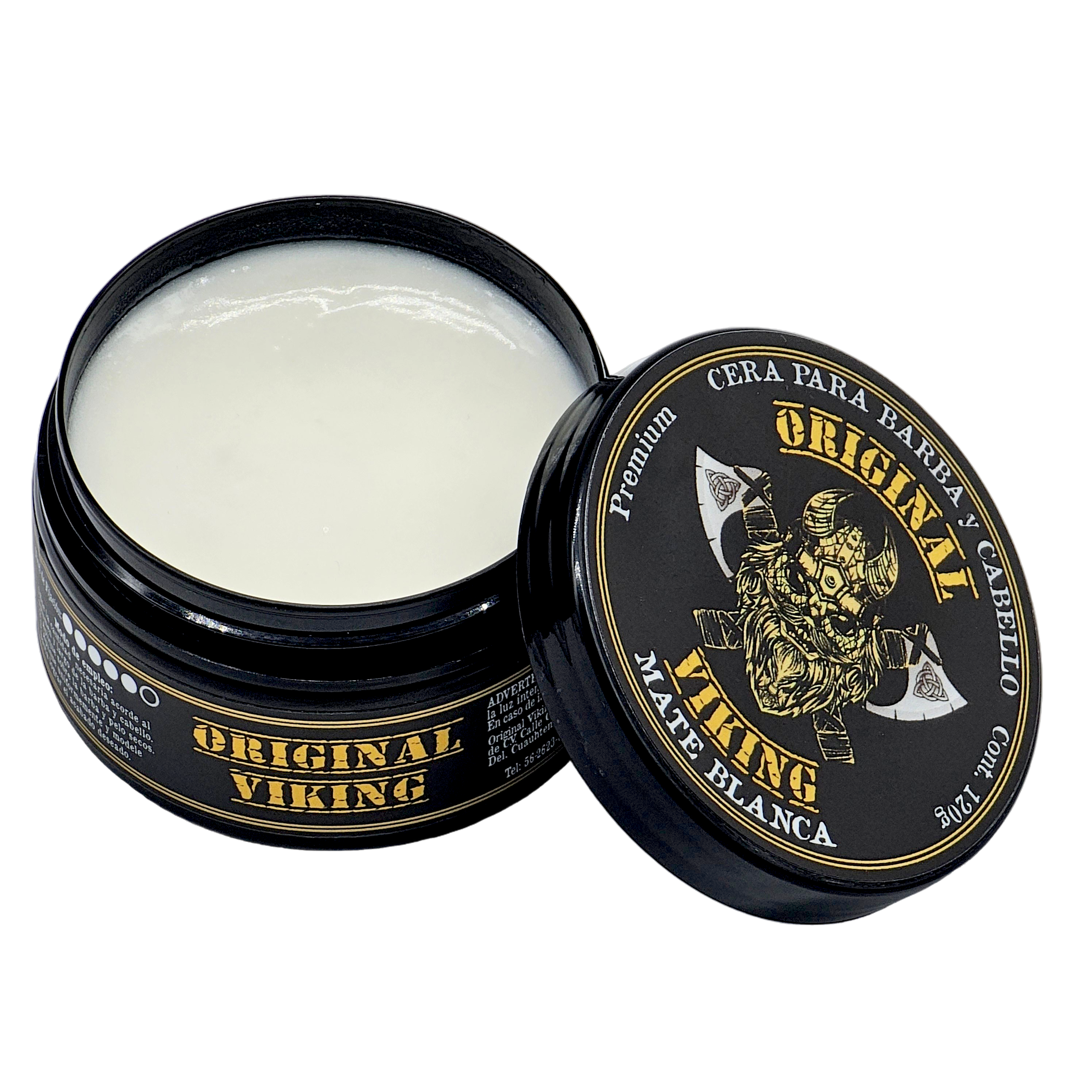 Cera MATE BLANCA -- Cera con FIJACIÓN FUERTE, Aroma Sensual y Elegante . Producto Premium