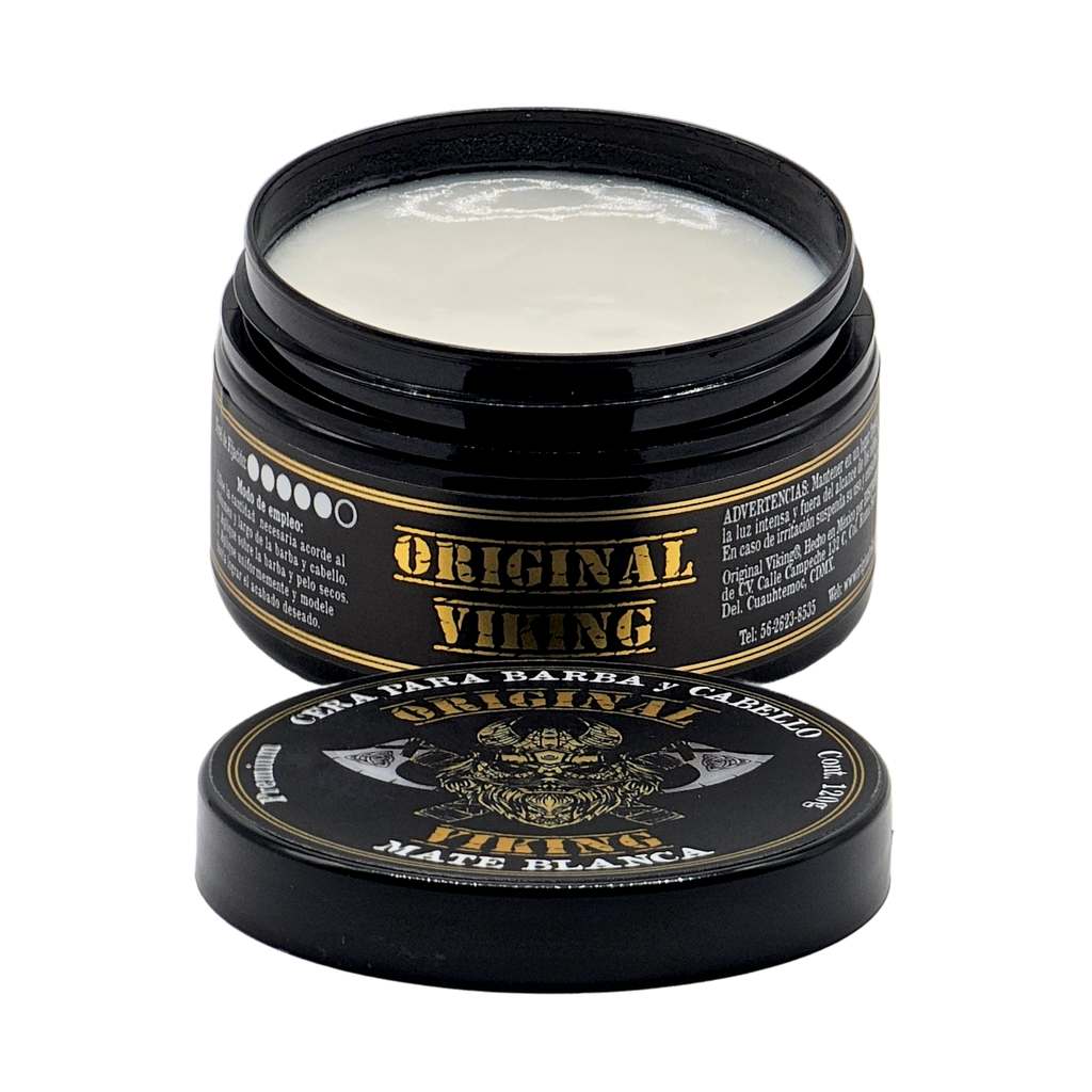 Cera MATE BLANCA -- Cera con FIJACIÓN FUERTE, Aroma Sensual y Elegante . Producto Premium