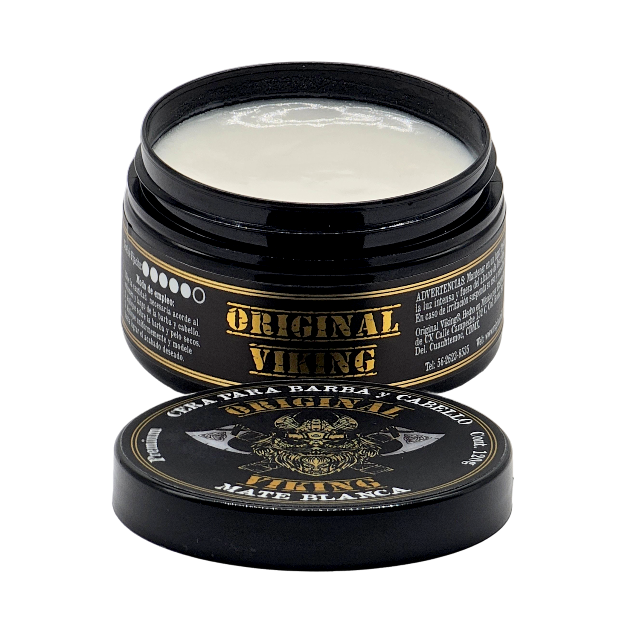 Cera MATE BLANCA -- Cera con FIJACIÓN FUERTE, Aroma Sensual y Elegante . Producto Premium