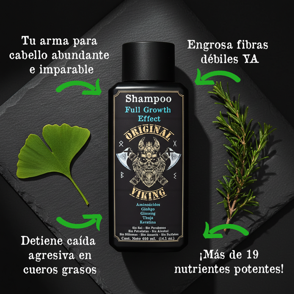 Shampoo Full Growth Effect. Más Crecimiento y Ayuda contra la Calvicie