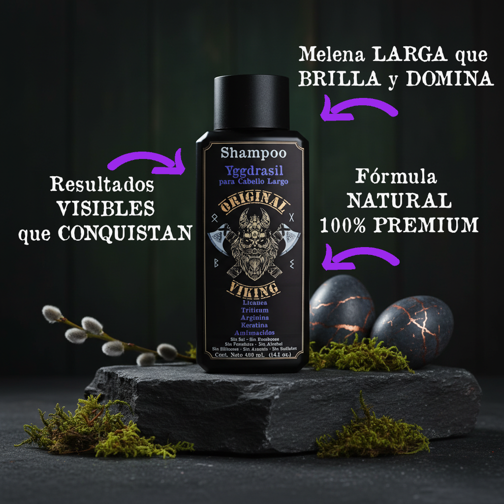 Shampoo Yggdrasil Shampoo Premium para una cabellera impresionante