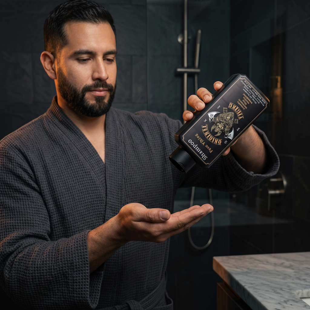 Shampoo Pure Viking. Cuidado Completamente Natural que nutre y protege.