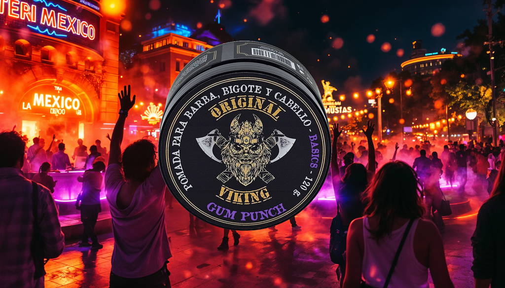 ORIGINAL VIKING Pomada Gum Punch 2 Pack – Pomada para Cabello Hombre Fijación Media con Aroma Dulce y Fresco | Modelado Preciso Larga Duración | Para Cabello y Barba | Vegano, Sin Parabenos, Base Agua | 2 x 120g (240g)