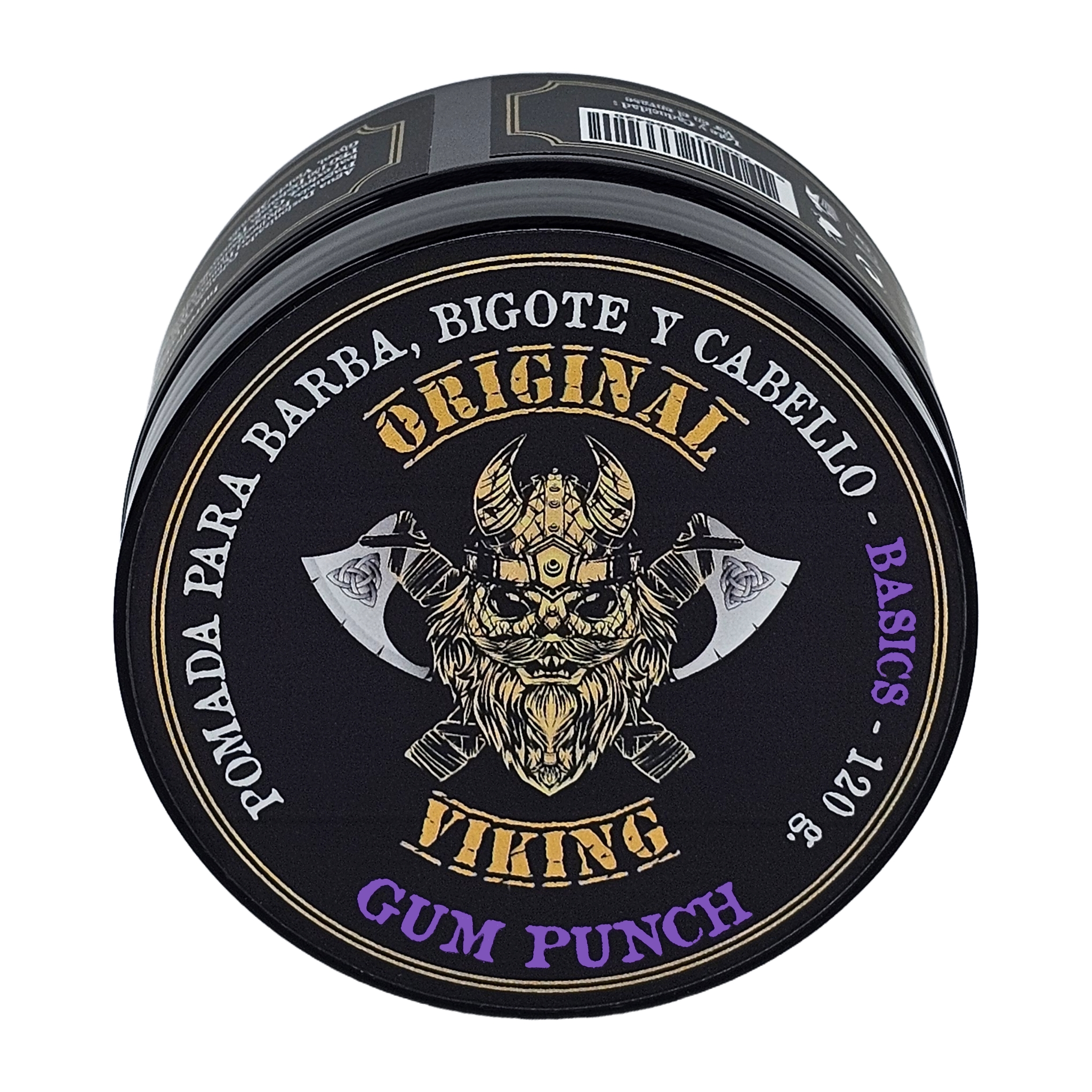 ORIGINAL VIKING Pomada Gum Punch 2 Pack – Pomada para Cabello Hombre Fijación Media con Aroma Dulce y Fresco | Modelado Preciso Larga Duración | Para Cabello y Barba | Vegano, Sin Parabenos, Base Agua | 2 x 120g (240g)