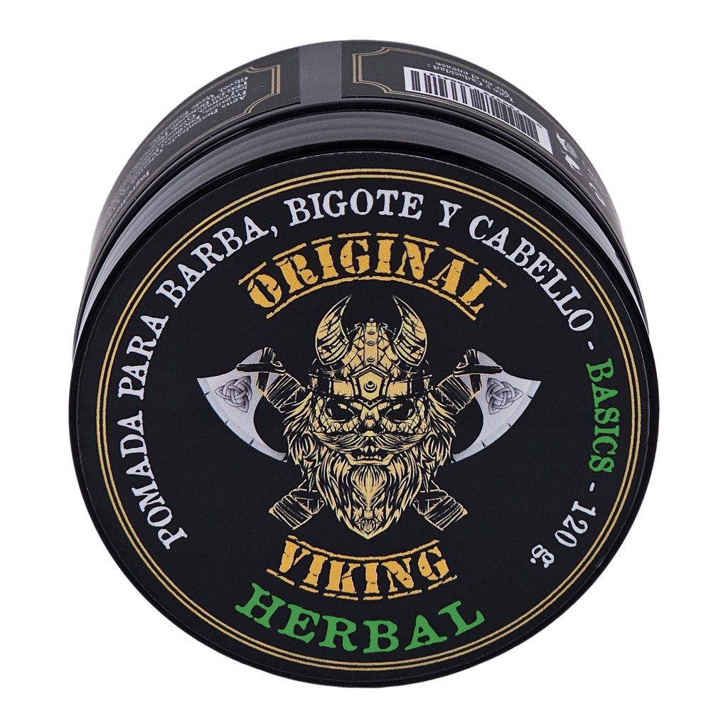 ORIGINAL VIKING Pomada Herbal 2 Pack – Pomada para Cabello Hombre Fijación Media con Aroma Natural Herbal | Modelado Preciso y Duradero | Para Cabello y Barba | Vegano, Sin Parabenos, Origen Natural | 2 x 120g (240 g)