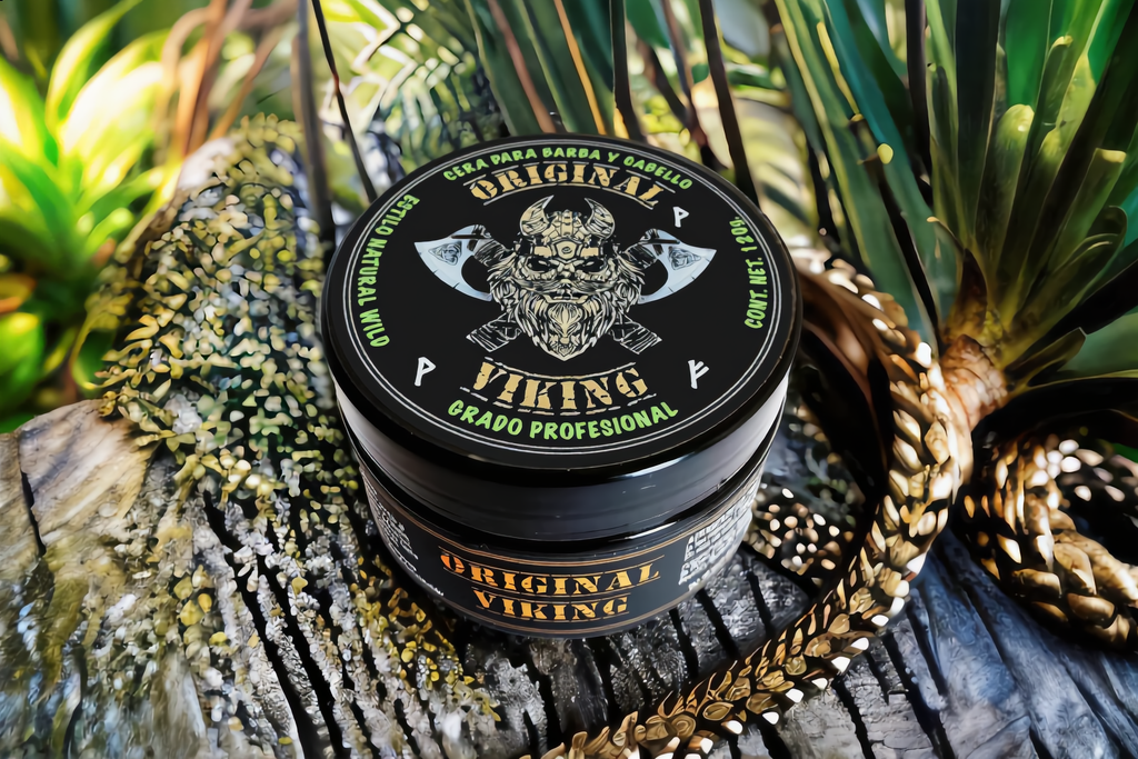 ORIGINAL VIKING Cera Wild Extreme – Cera para Cabello Hombre Fijación Extra Fuerte Todo el Día | Para Barba, Bigote y Cabello | Natural, Vegano, Sin Parabenos, Cruelty-Free, Aroma  | 120g