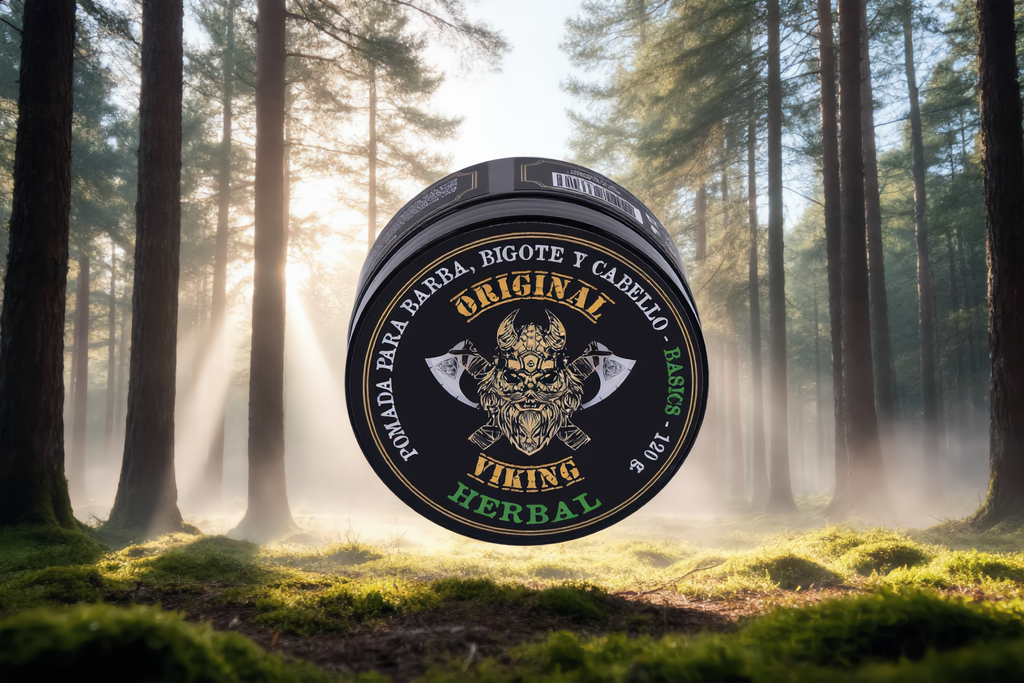 ORIGINAL VIKING Pomada Herbal 2 Pack – Pomada para Cabello Hombre Fijación Media con Aroma Natural Herbal | Modelado Preciso y Duradero | Para Cabello y Barba | Vegano, Sin Parabenos, Origen Natural | 2 x 120g (240 g)