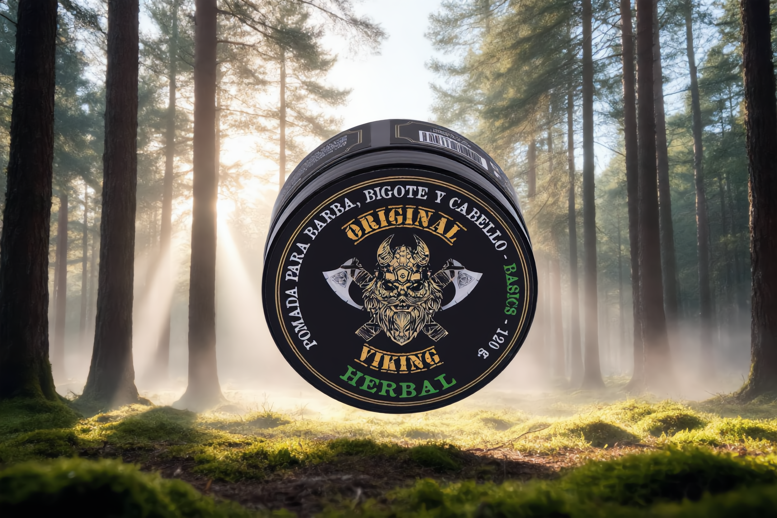 ORIGINAL VIKING Pomada Herbal 2 Pack – Pomada para Cabello Hombre Fijación Media con Aroma Natural Herbal | Modelado Preciso y Duradero | Para Cabello y Barba | Vegano, Sin Parabenos, Origen Natural | 2 x 120g (240 g)