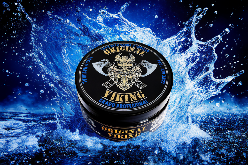 ORIGINAL VIKING Cera Natural Super Fresca – Cera para Cabello Hombre Fijación Fuerte con Aroma Refrescante | Efecto Natural o Húmedo según tu estilo | Para Barba, Bigote y Cabello | Vegano, Sin Parabenos | 120g
